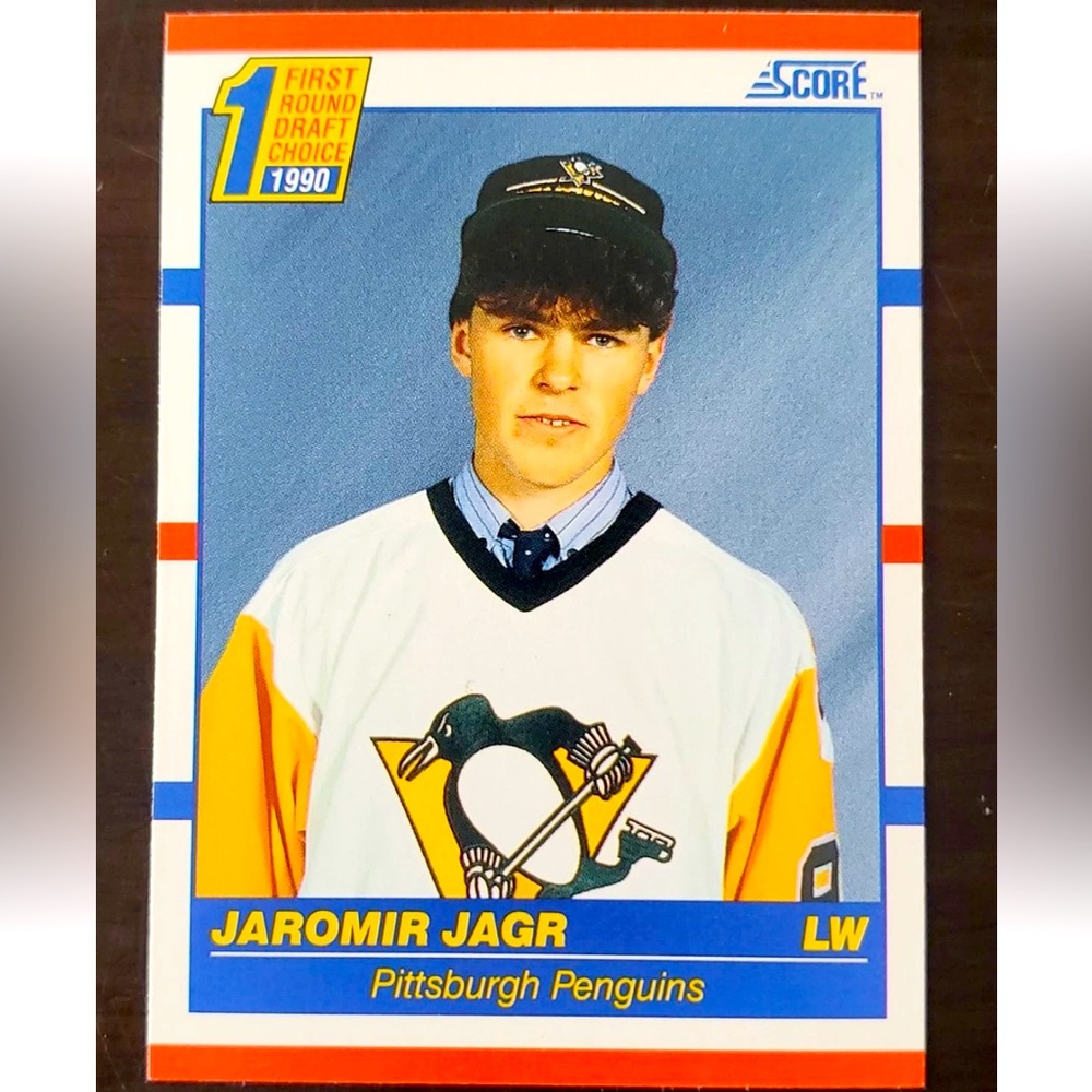 Jaromir Jagr 1990/91 Score Pittsburgh Penguins Rookie RC Hockey Card